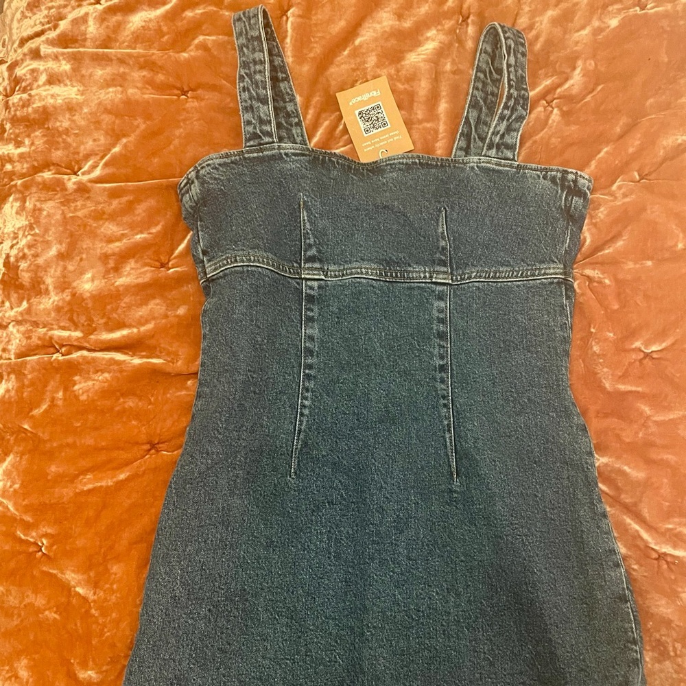 NWT Reformation Lizzie Sleeveless Denim Minidress